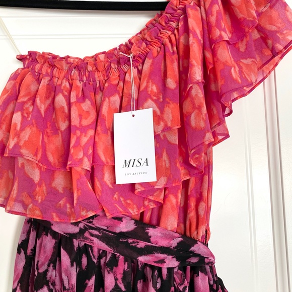 NWT MISA Rumi One Shoulder Dress - XS - Picture 2 of 10